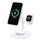 White wireless charger 3 in 1 Fast Charge Charging Station that complements your room Charging Station（165*120*160mm）