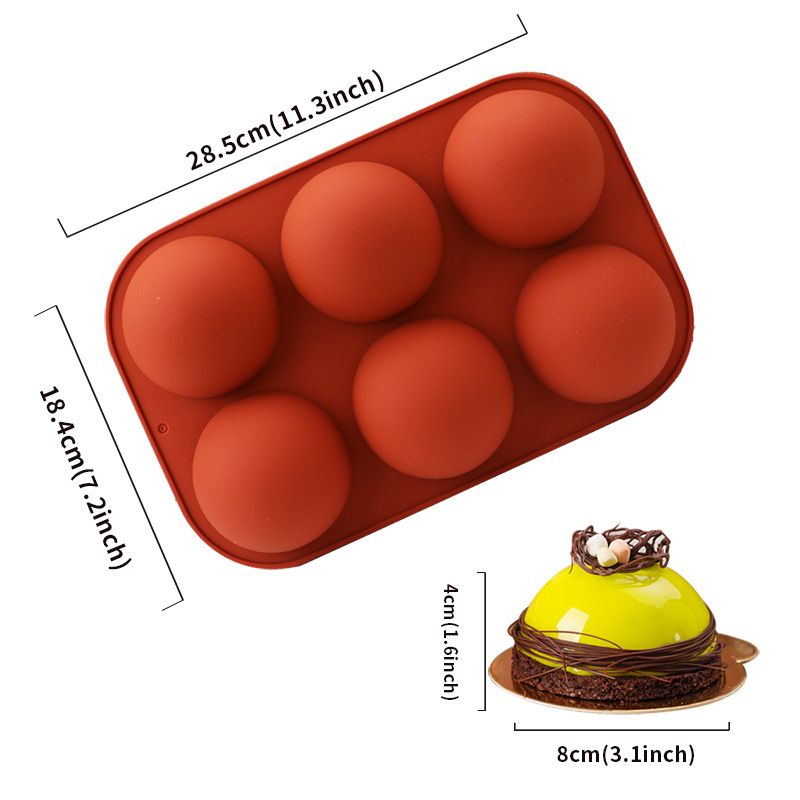 Chocolate Bomb Mold, Silicone Hot Cocoa Bombs Molds, 2 Packs Circle Baking Mold for Making Dessert Candy, Dome Cake