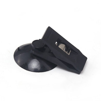 2 Pack Black Suction Cup Clips Round Suction Cup Holder Multiple Purpose Card Clamp for Car Business Card Kitchen Office Home