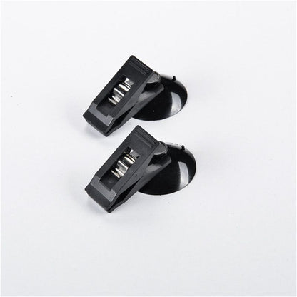2 Pack Black Suction Cup Clips Round Suction Cup Holder Multiple Purpose Card Clamp for Car Business Card Kitchen Office Home