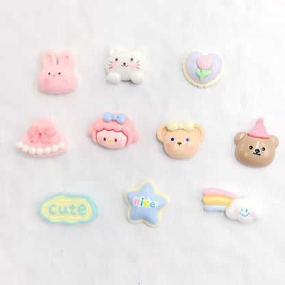20 Pcs Unisex-Adult Cute Shoe Decoration Charms for Crocs Sandals, Resin Cartoon Flower Pearl Chain Accessories for Girls Women