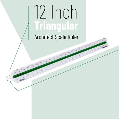 Architectural Scale, Scale Ruler, 12 inch, White, Scale Ruler Contractor, Architect Scal, Scaling Ruler, Drawing Ruler