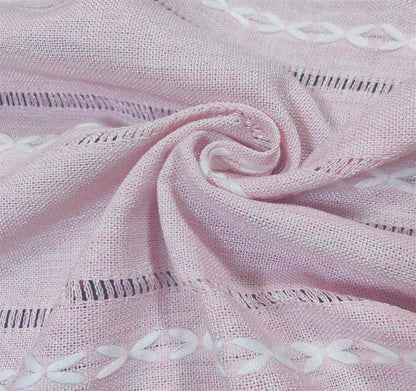 1PC Boho Style Pink Rectangular Tablecloth with Tassel Stripe Pattern, Polyester Woven Desk Cloth for Dresser, Bedside Table, Cabinets, Home Furniture Dust Cover Decor 38x91cm