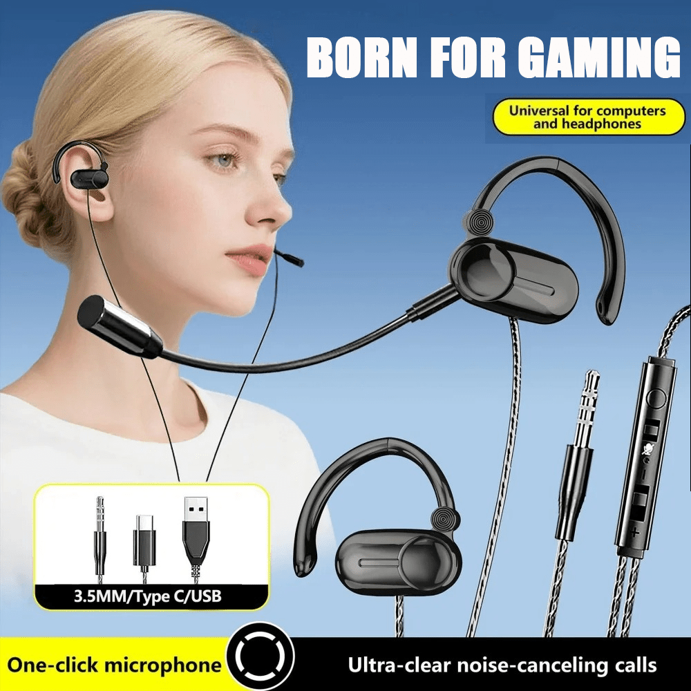 Wired Gaming Headset with Dual Mic, Type-C Plug, 7.1 Surround Sound Noise Cancelling Headphones for PC Laptop Mobile Gaming