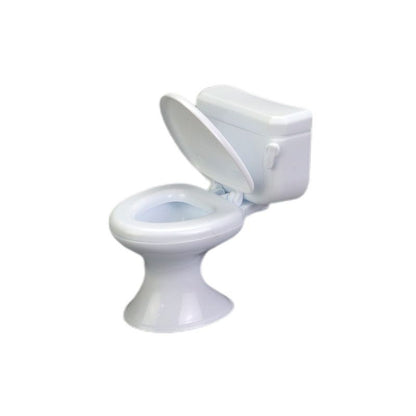 2 Pieces Mini Toilet Seat Toy Doll House Furniture Miniature Classic Bathroom Baby Toilet Toy Tiny Cake Topper Bathroom Furniture