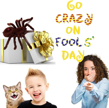 Gift for Family Cats Dogs Remote Control Spider for Prank Or Trick Gags & Practical Surprise Joke Toys Halloween April Fools' Day