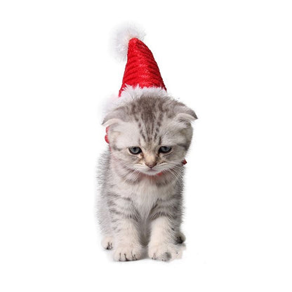 Hamster Hats Guinea Pig Costume Mini Santa Hat for Kitten Chinchilla Rabbit Bunny Hedgehog Squirrel Rats Duck Newborn Puppy