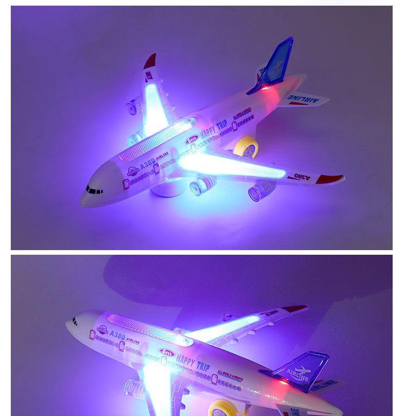 Toysery Airplane Toys for Kids, Bump and Go Action,Toddler Toy Plane with LED Flashing Lights and Sounds. Ideal for 3-12 Years Old