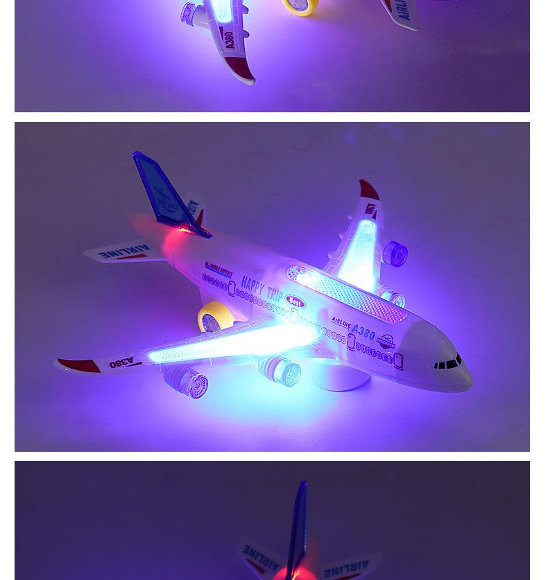 Toysery Airplane Toys for Kids, Bump and Go Action,Toddler Toy Plane with LED Flashing Lights and Sounds. Ideal for 3-12 Years Old