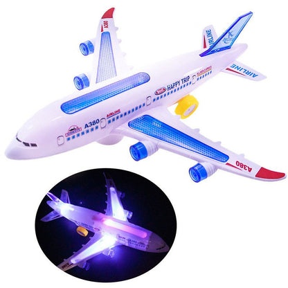 Toysery Airplane Toys for Kids, Bump and Go Action,Toddler Toy Plane with LED Flashing Lights and Sounds. Ideal for 3-12 Years Old