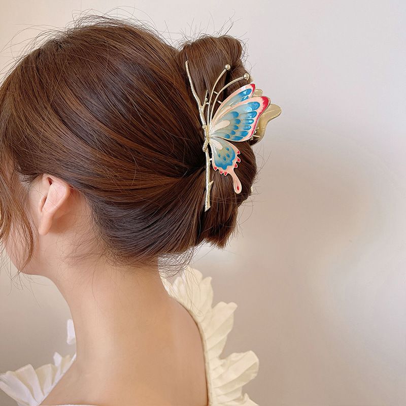 Large Non-Slip Strong Metal Butterfly Hair Clips Sparkly Hold Hair Jaw Clips Cute Hair Claws Big Butterfly
