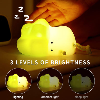 Kids Night Light, Green Broccoli Cute Night Light for Kids, Premium Silicone Nursery Nightlight, Touch Control, Rechargeable