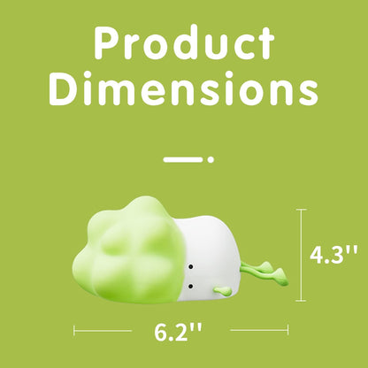 Kids Night Light, Green Broccoli Cute Night Light for Kids, Premium Silicone Nursery Nightlight, Touch Control, Rechargeable