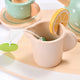 15pcs Wooden Tea Set for Little Girls,  Wooden Toys, Toddler Tea Set Play Kitchen Accessories Play Food playset for Kids Tea Party