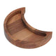 Bed Table Tray Wooden Serving Tray Rustic Tableware Holder Food Display Tray Moon Shape Jewelry Plate Kitchen Storage Home
