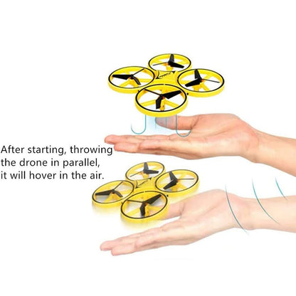 Hand Controlled Drone for Kids Small Rc Quadcopter Drone Aircraft With Smart Watch Controlled, Cool LED Remote Control Drone