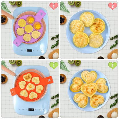 Silicone Pancake Molds for Griddle Pancake Molds for Kids Silicone Pancake Molds Fried Egg Mold Reusable, Non Stick (3 Pack )