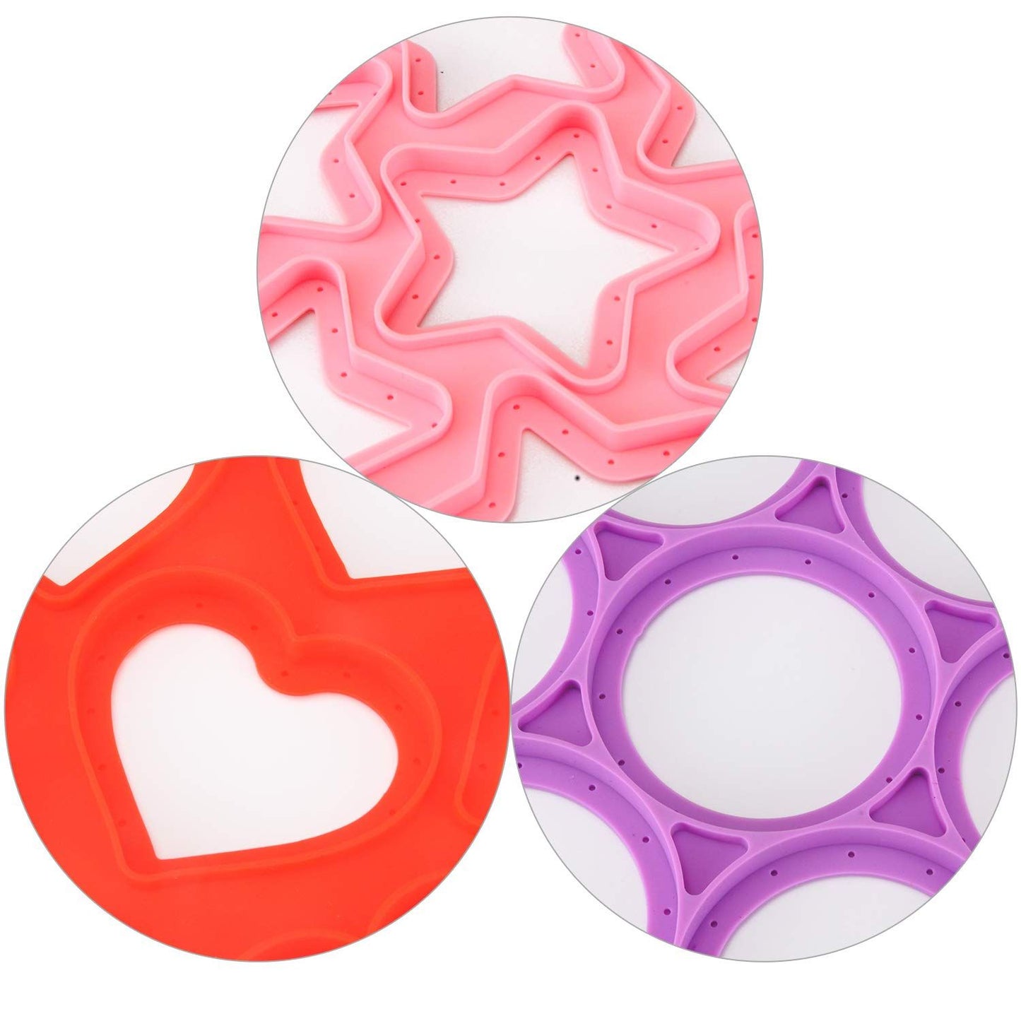 Silicone Pancake Molds for Griddle Pancake Molds for Kids Silicone Pancake Molds Fried Egg Mold Reusable, Non Stick (3 Pack )