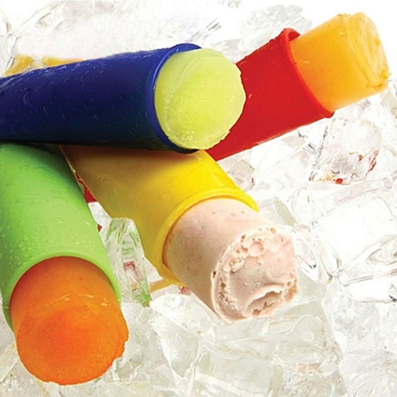 Set of 6 Popcical Mold, Popsicle Molds, Silicone Ice Pop Molds with Lids, Reusable Ice Cream Maker Molds, Random Color