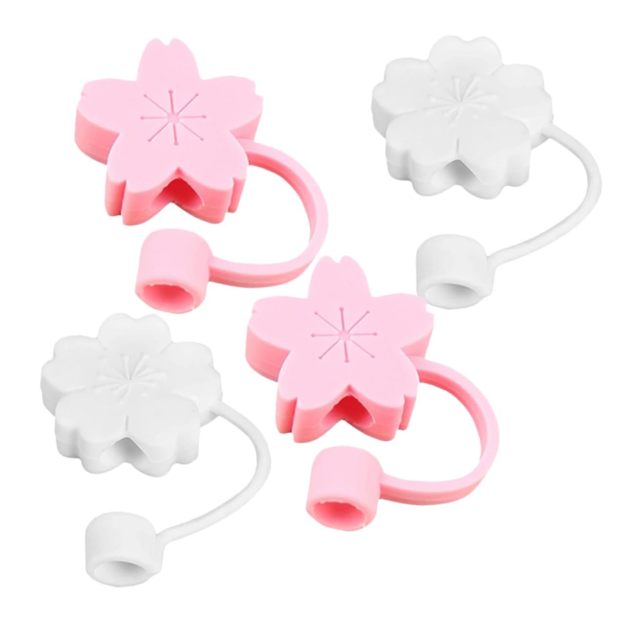 4Pcs drinks girl top cover Glass accessories sucker Dust plug protector hawaii Cartoon cap summer skull straw supplies Cute