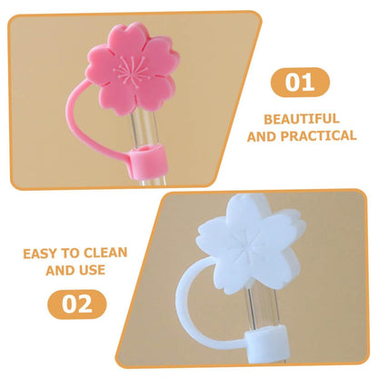 4Pcs drinks girl top cover Glass accessories sucker Dust plug protector hawaii Cartoon cap summer skull straw supplies Cute