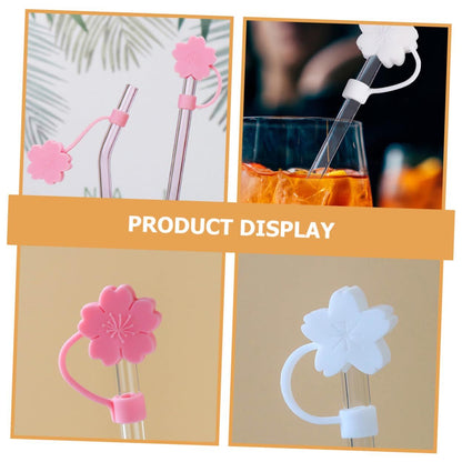 4Pcs drinks girl top cover Glass accessories sucker Dust plug protector hawaii Cartoon cap summer skull straw supplies Cute
