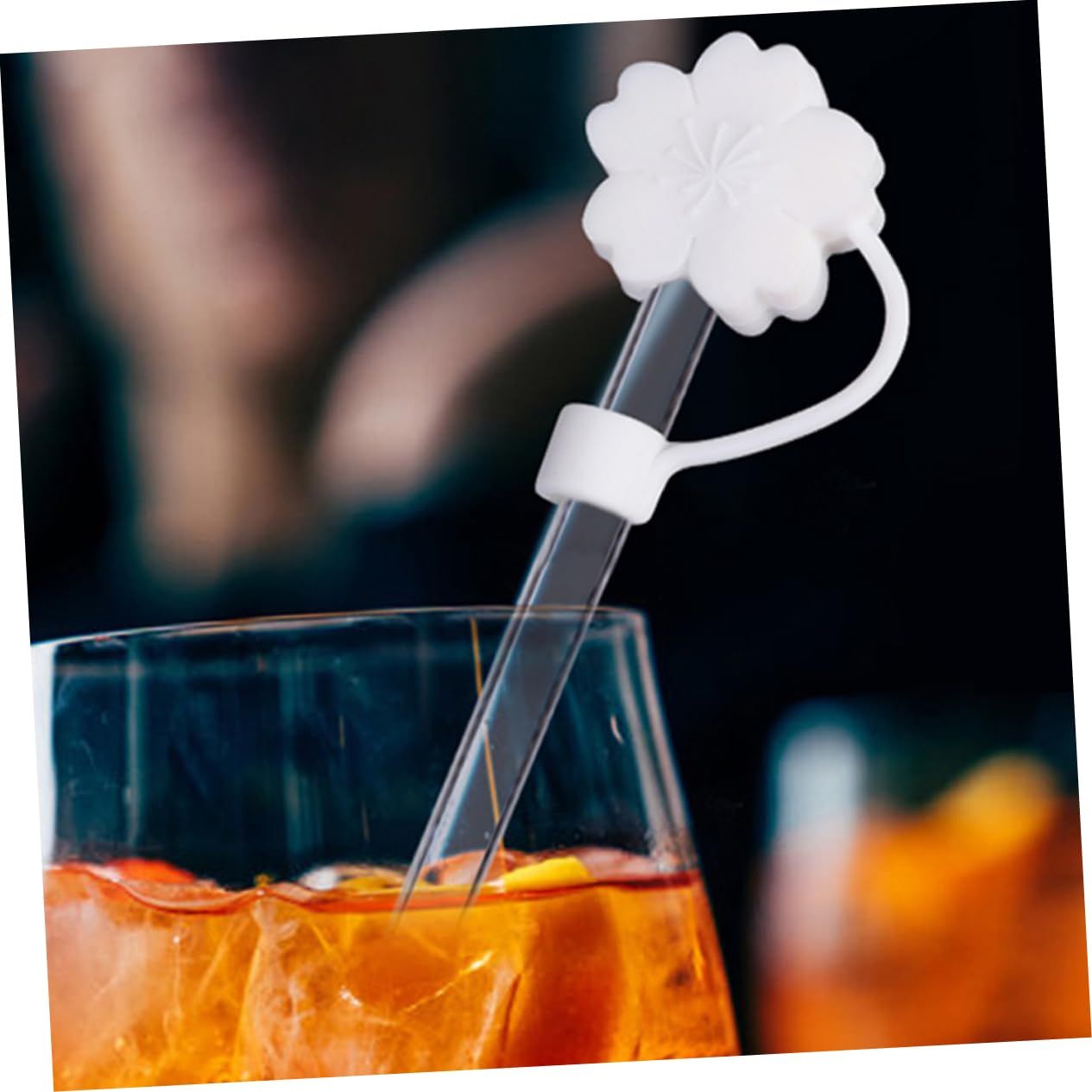 4Pcs drinks girl top cover Glass accessories sucker Dust plug protector hawaii Cartoon cap summer skull straw supplies Cute