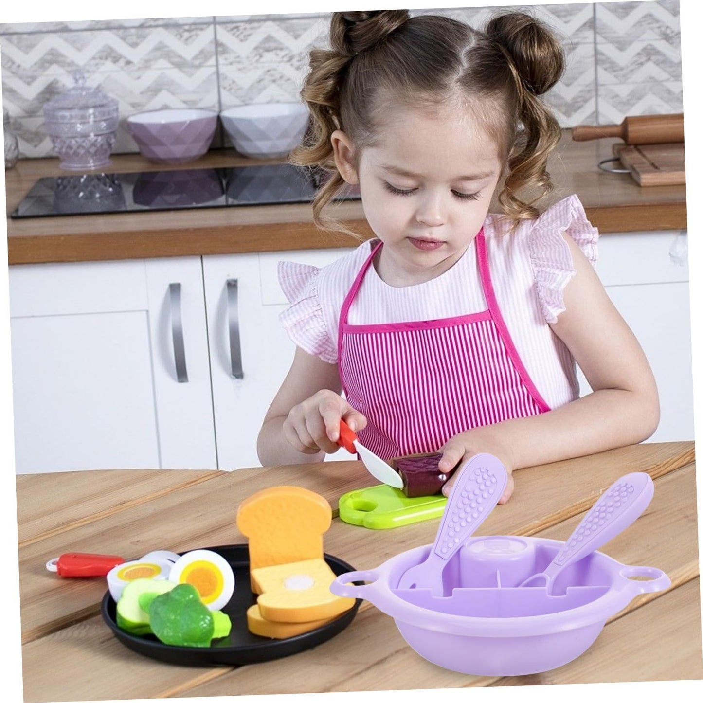 Mini Tableware Toys for Mini Toys Toys for Plaything Kitchen Accessories Cutlery Kitchen Playset Kid Toys Plastic Child Food