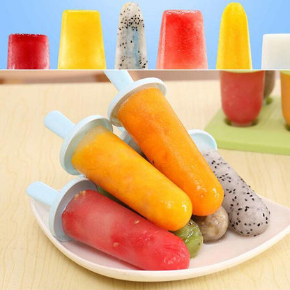 Popsicle Molds Ice Pop Makers Ice Pop Molds Ice Bar Maker Plastic Popsicle Mold, Kids Ice Cream Tray Holder Lolly Pops-2pcs