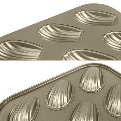 Mold Cake Pan, 6-Cavity Non-Stick Oval Shell Bakeware for Oven Baking Heavy Duty Cookies Trays for Oven Baking,