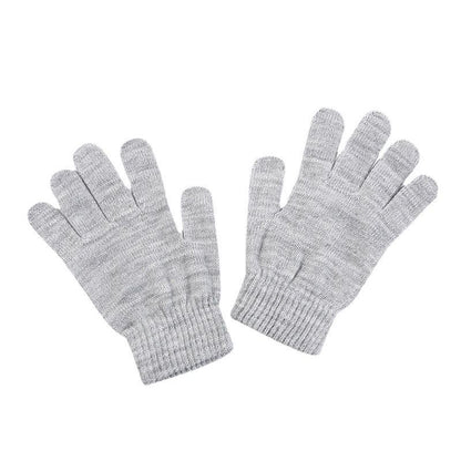 2pairs Accessories Kids Gloves Magic Knit Gloves for Girls/Boys Solid Colors-Kids Winter Warm Stretchy Knitted Magic Gloves