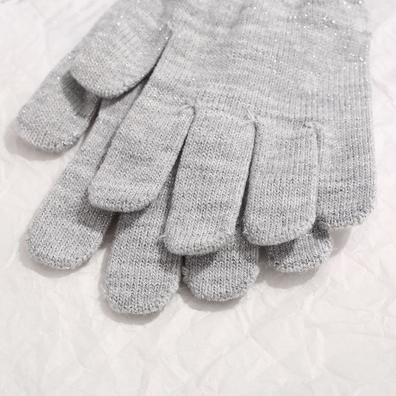 2pairs Accessories Kids Gloves Magic Knit Gloves for Girls/Boys Solid Colors-Kids Winter Warm Stretchy Knitted Magic Gloves