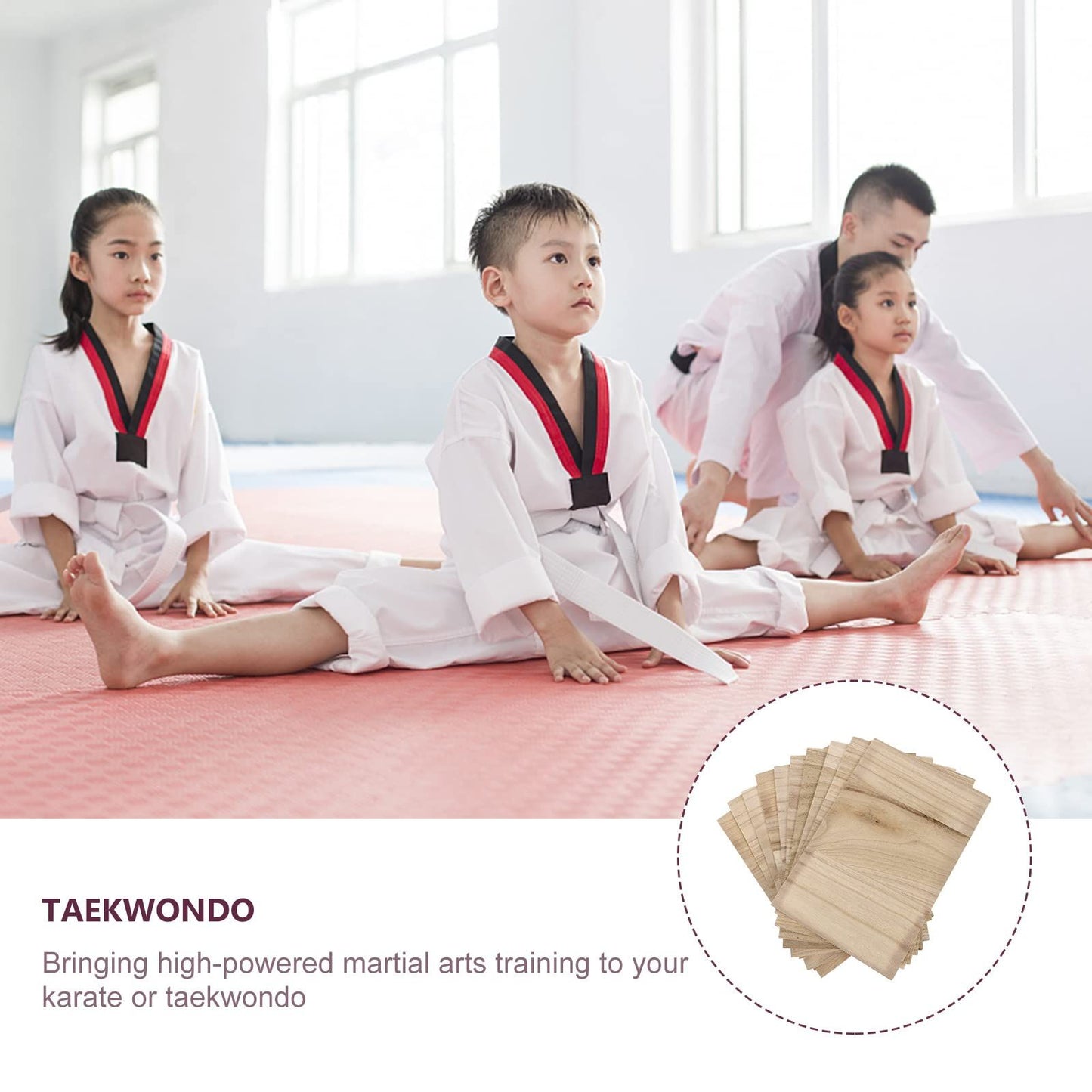 10Pcs Karate Breaking Board,Professional Breakable Taekwondo Breaking Board Karate Wooden Kick Board Training Accessory
