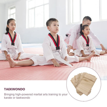 10Pcs Karate Breaking Board,Professional Breakable Taekwondo Breaking Board Karate Wooden Kick Board Training Accessory