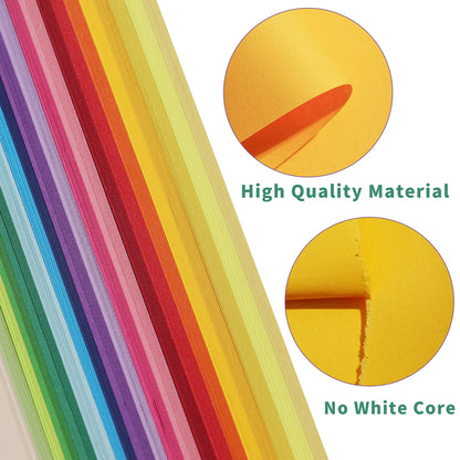 Origami Paper 100 Sheets, 10 Bright Colors Double-Sided Color Square Folding Paper for DIY School Arts Crafts Projects Children