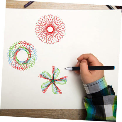 Spiral Art Gear Geometric Ruler Spiral Circle Template for Drawing Plastic Template Ruler Drawing Toys Spiral Curve 28pcs