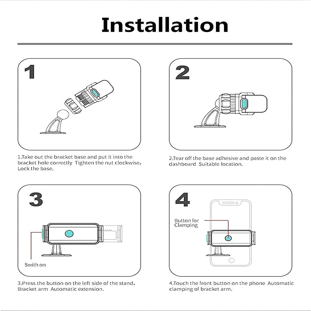 Electric Induction Mobile Phone Holder, New Phone Holder Electric Bracket Suitable for Air Vent Clip Stand Auto Mount Bracke