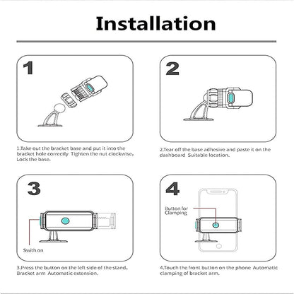 Electric Induction Mobile Phone Holder, New Phone Holder Electric Bracket Suitable for Air Vent Clip Stand Auto Mount Bracke