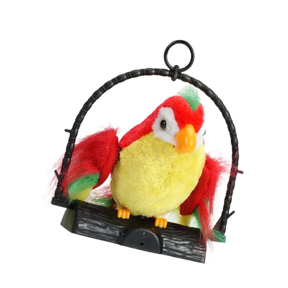 Parrot Toys Talking Parrot Toy Recording Words: Repeats What You Say Bird Electronic Pet Talking Plush Toy Singing Chirping