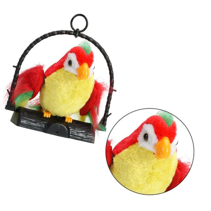 Parrot Toys Talking Parrot Toy Recording Words: Repeats What You Say Bird Electronic Pet Talking Plush Toy Singing Chirping