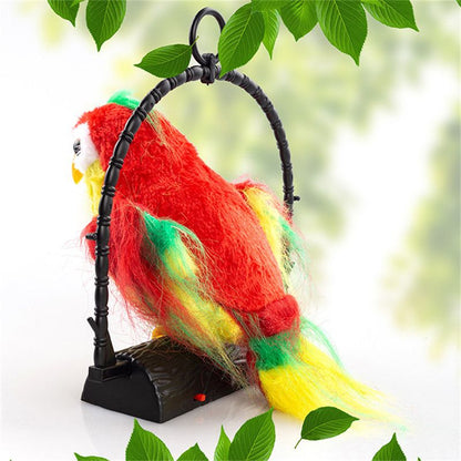 Parrot Toys Talking Parrot Toy Recording Words: Repeats What You Say Bird Electronic Pet Talking Plush Toy Singing Chirping