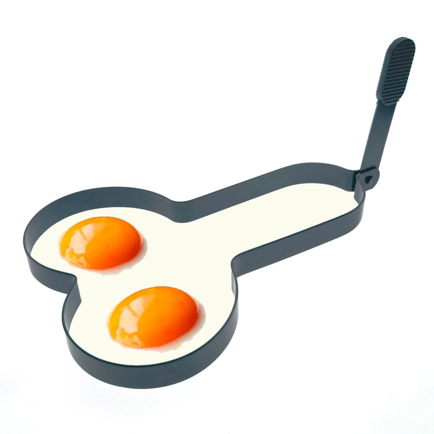 Funny Egg Rings, Stainless Steel Nonstick Egg Cooking Mold with Foldable Handle, Romantic White Elephant Gifts DIY Kitchen Fryer