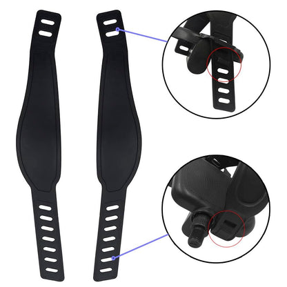 2pcs， Heavy Duty Adjustable Length Universal Pedal Strap Fits Most Bike Pedals Exercise Bike Bicycle Cycle for Home or Gym