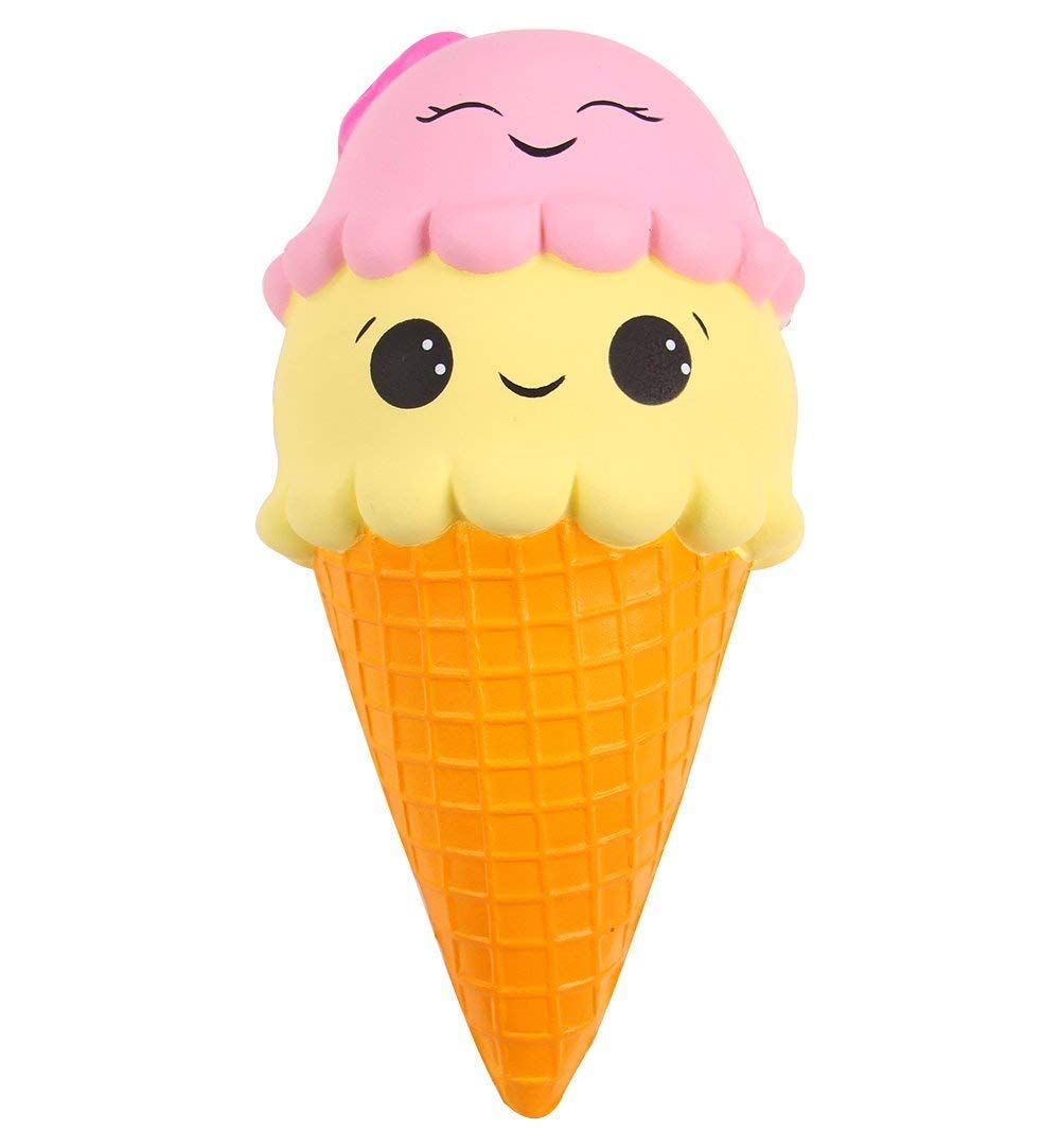 6 Inches Squishies Jumbo Slow Rising  Cute Squishies Ice Cream Cone Cake Scented of Decompression Toys Stress Relief Kid's Toys