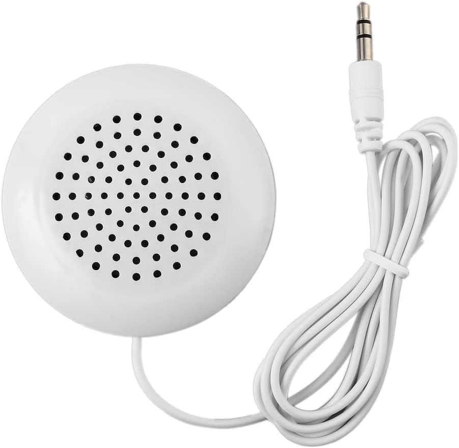 Pillow Speaker, Portable 3.5mm Mini Pillow Stereo Outdoor Speaker Player etc,Fine workmanship and exquisite appearance.- White