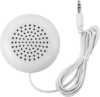 Pillow Speaker, Portable 3.5mm Mini Pillow Stereo Outdoor Speaker Player etc,Fine workmanship and exquisite appearance.- White