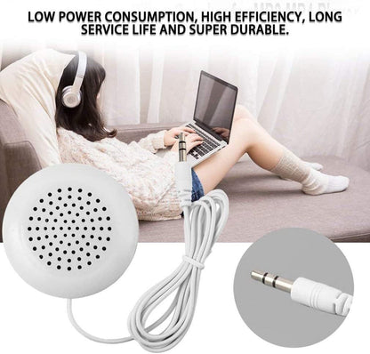 Pillow Speaker, Portable 3.5mm Mini Pillow Stereo Outdoor Speaker Player etc,Fine workmanship and exquisite appearance.- White