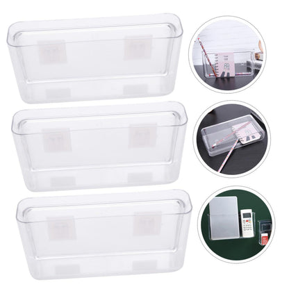 3pcs Remote Control Storage Box Adhesive Phone Wall Holder Cell Phone Charging Stand Wall Mount Phone Bracket Wall Phone Holder