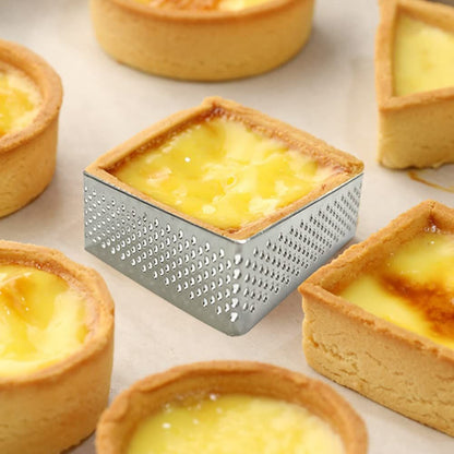 Square oval fruit pie ring perforated pie ring 304 stainless steel tower ring mousse cake mold perforated pie ring stainless steel
