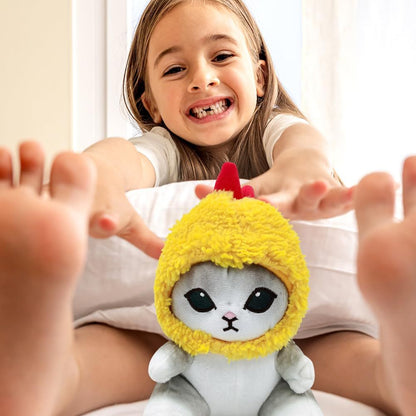 Fried Shrimp Cat Plush Toy Cute Cat Plush Animal Doll, Soft Haired Shrimp Cat Pillow Children's Christmas Birthday Gift
